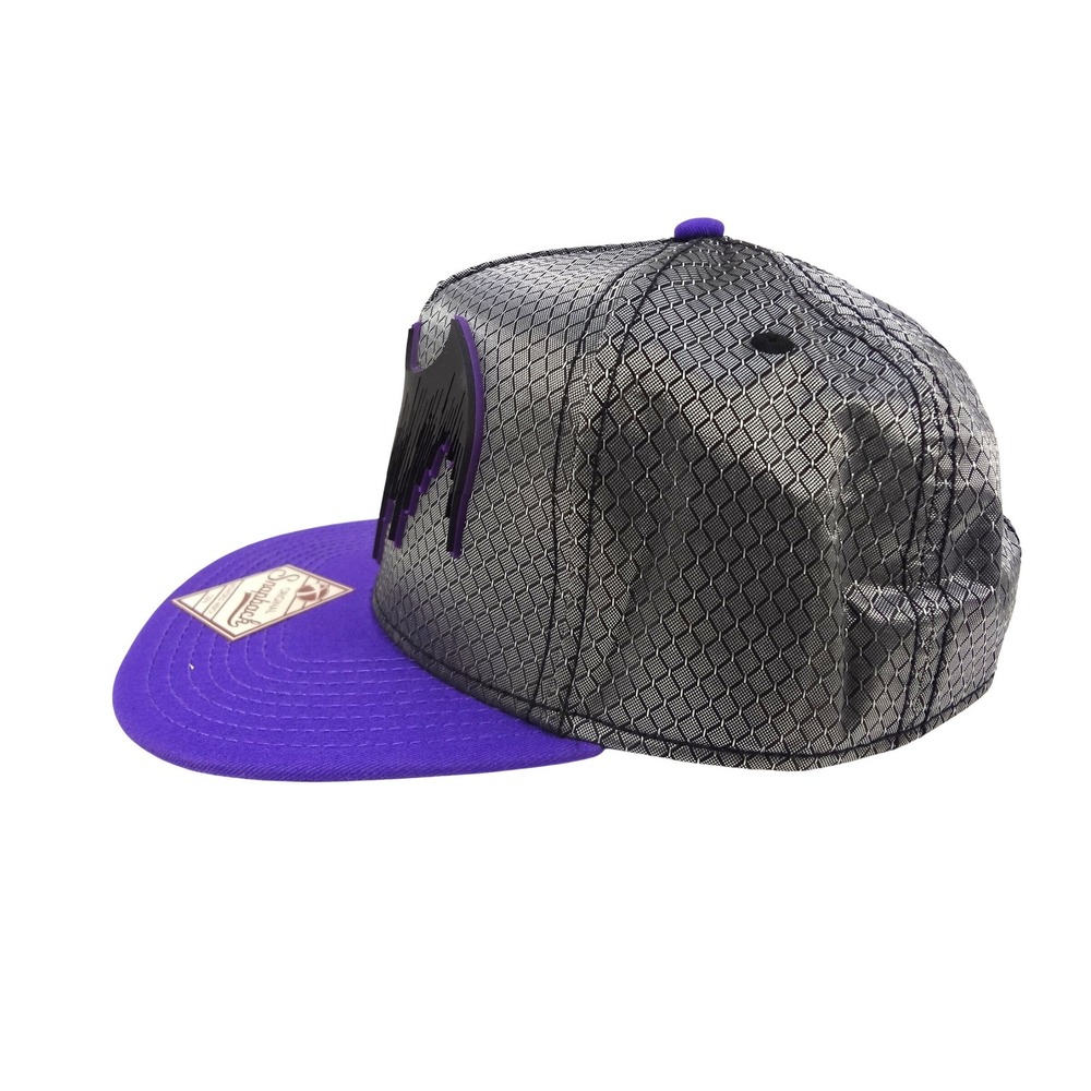 Batman Arkham Knight‎ Snapback Hat Silver Purple Mesh Bioworld DC Comics - Picture 3 of 7